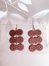 Load image into Gallery viewer, Triple Stack Leopard Textured Dangles in Blush