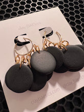 Load image into Gallery viewer, Multi-Circle Dangles in Painted Black