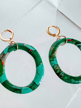 Load image into Gallery viewer, Abstract Hoops in Green
