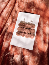 Load image into Gallery viewer, Triple Stack Leopard Textured Dangles in Blush
